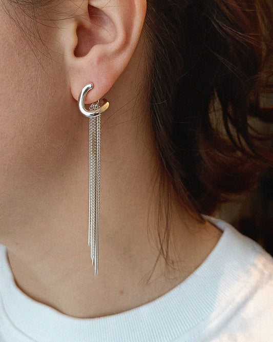 Zilveren Bold oorringen Day To Night