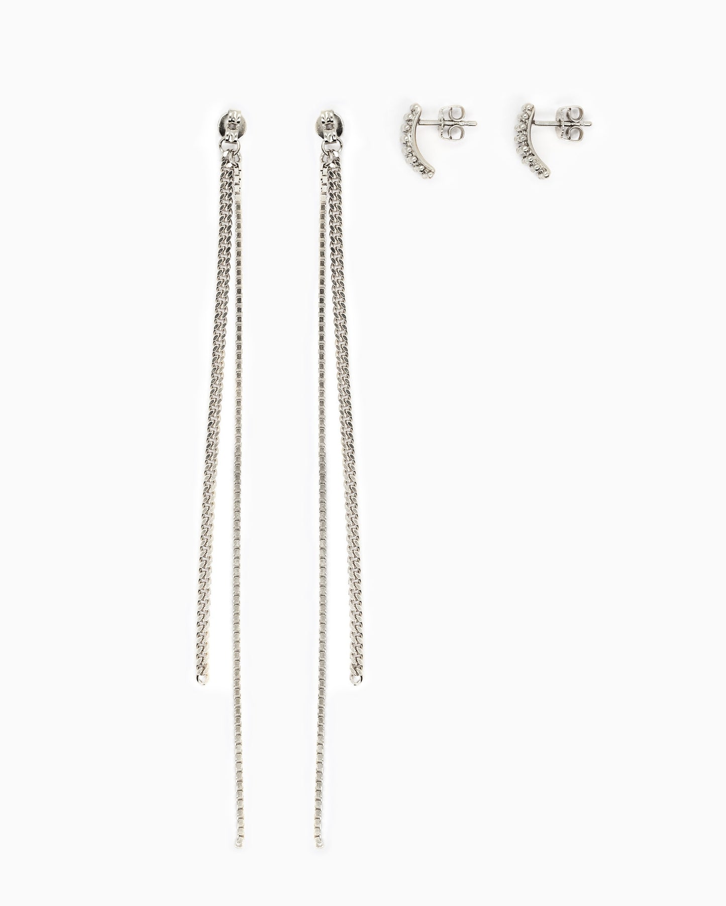 Silver Kaviar earrings Day To Night