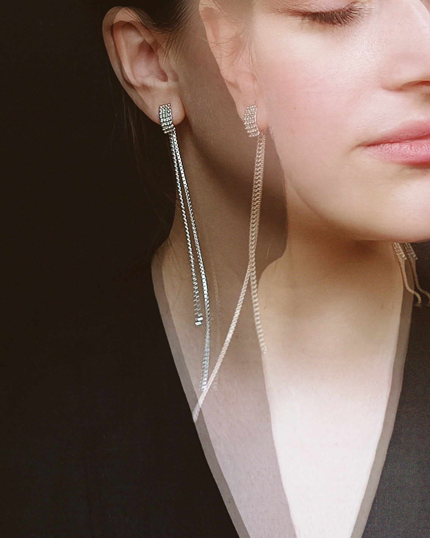 Silver Kaviar earrings Day To Night