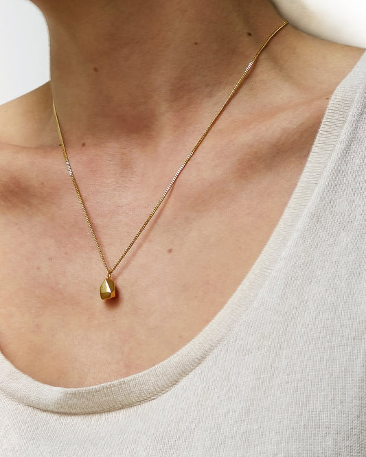 Gold-plated Small Rock Necklace