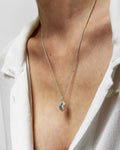 Large Silver Rock Necklace