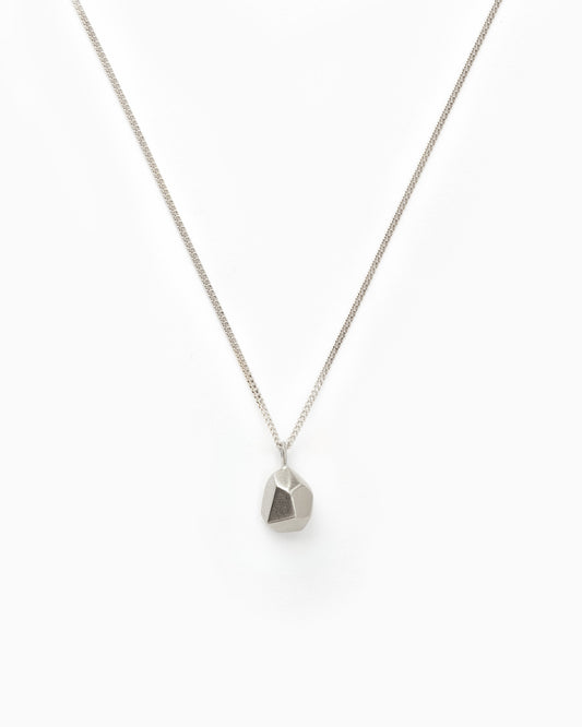 Silver necklace small Rock