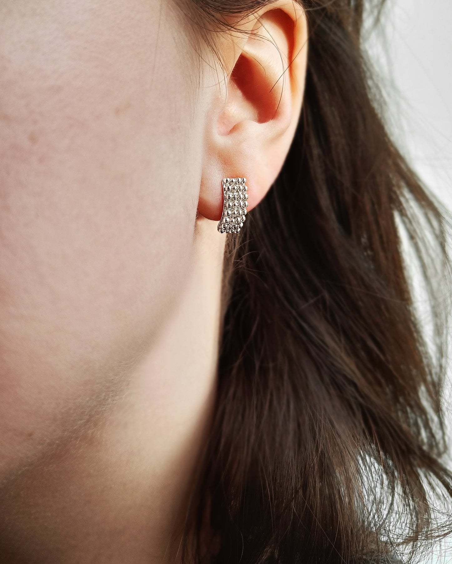 Silver Kaviar earrings Day To Night