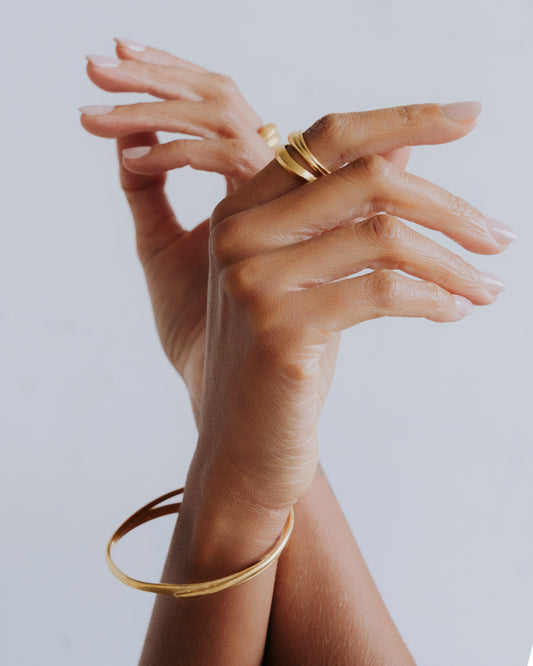 Vergulde Duo Armband Intuitive Heart