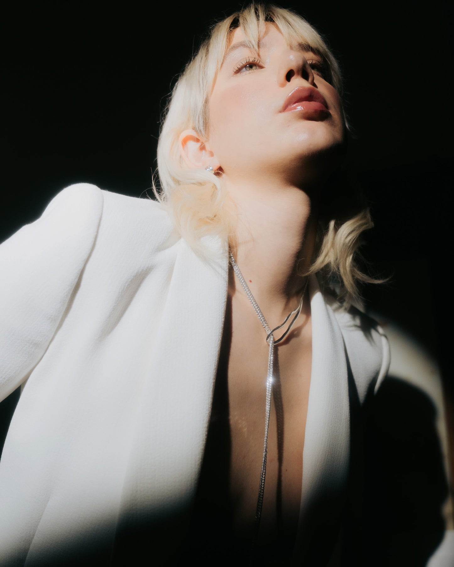 Zilveren stropdasketting Intuitive Heart