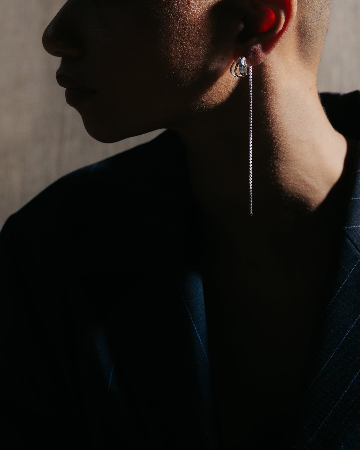 Fijne gelaagde Zilveren oorringen Intuitive Heart Day To Night