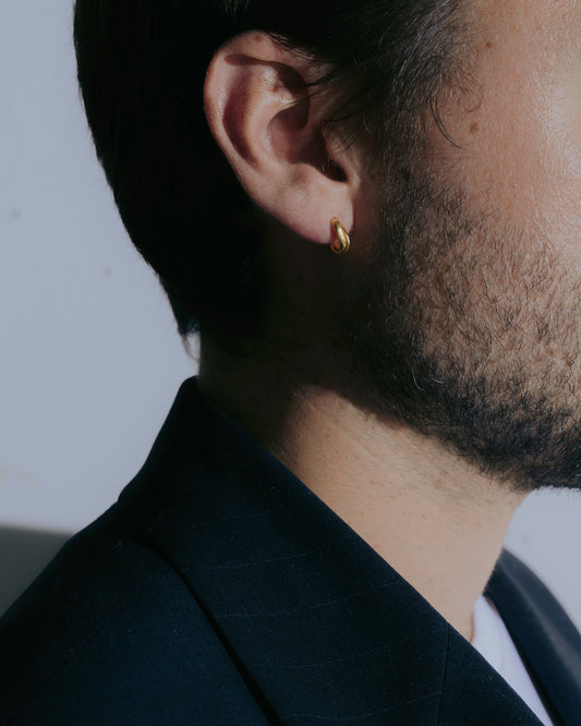 Vergulde Mini oorringen Intuitive Heart