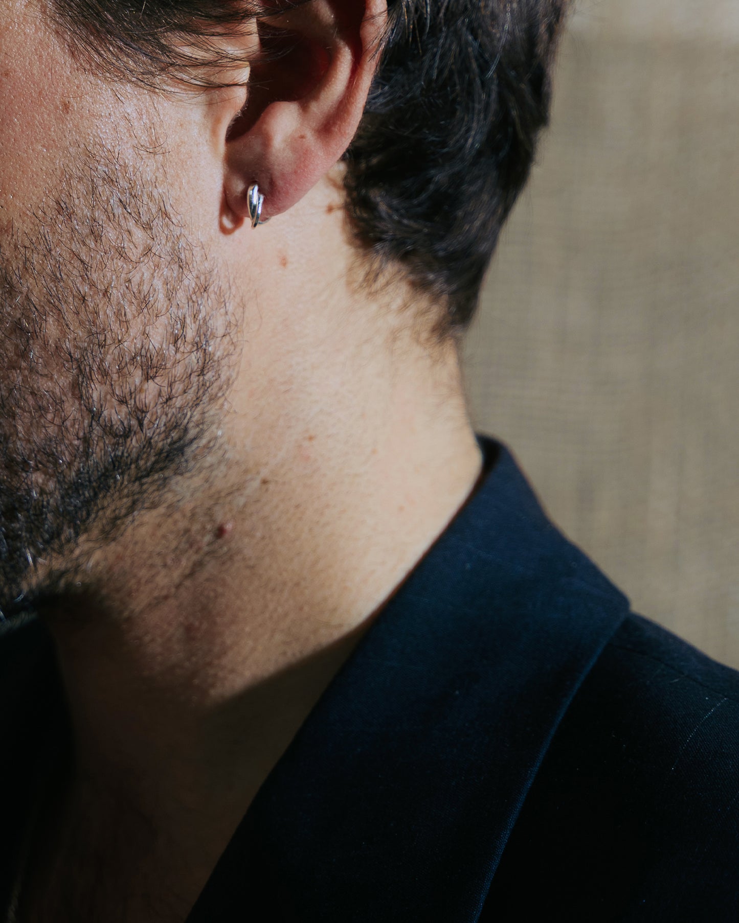 Zilveren Mini oorringen Intuitive Heart