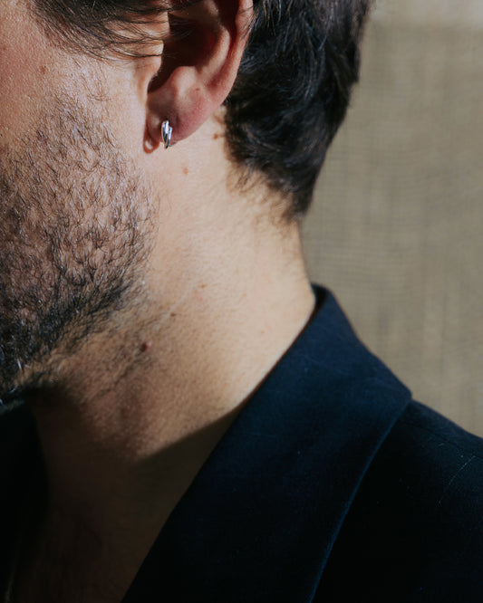 Zilveren Mini oorringen Intuitive Heart