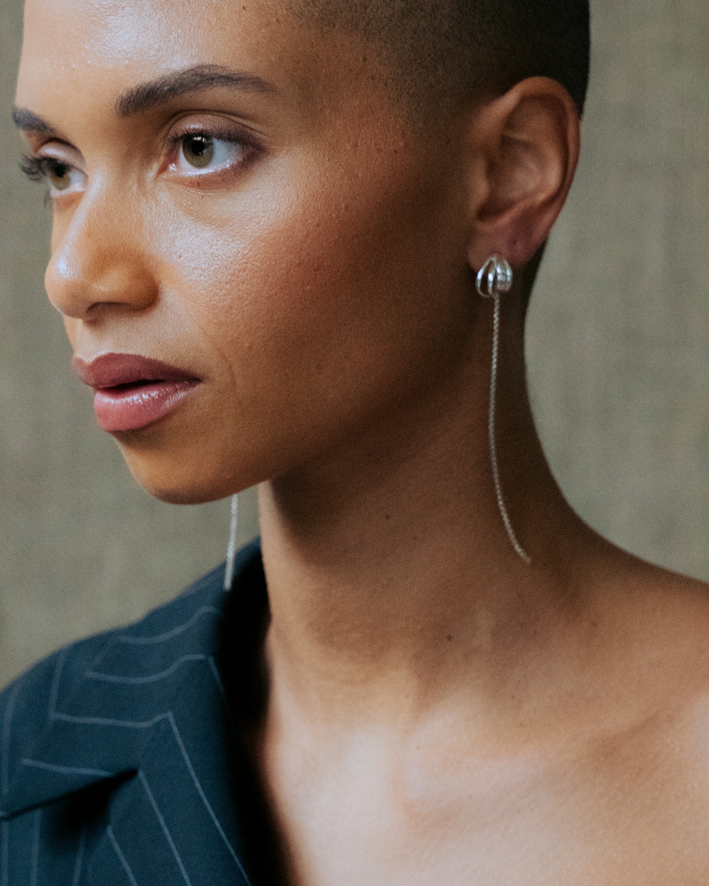 Fijne gelaagde Zilveren oorringen Intuitive Heart Day To Night