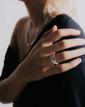 Zilveren Duo Ring Intuitive Heart