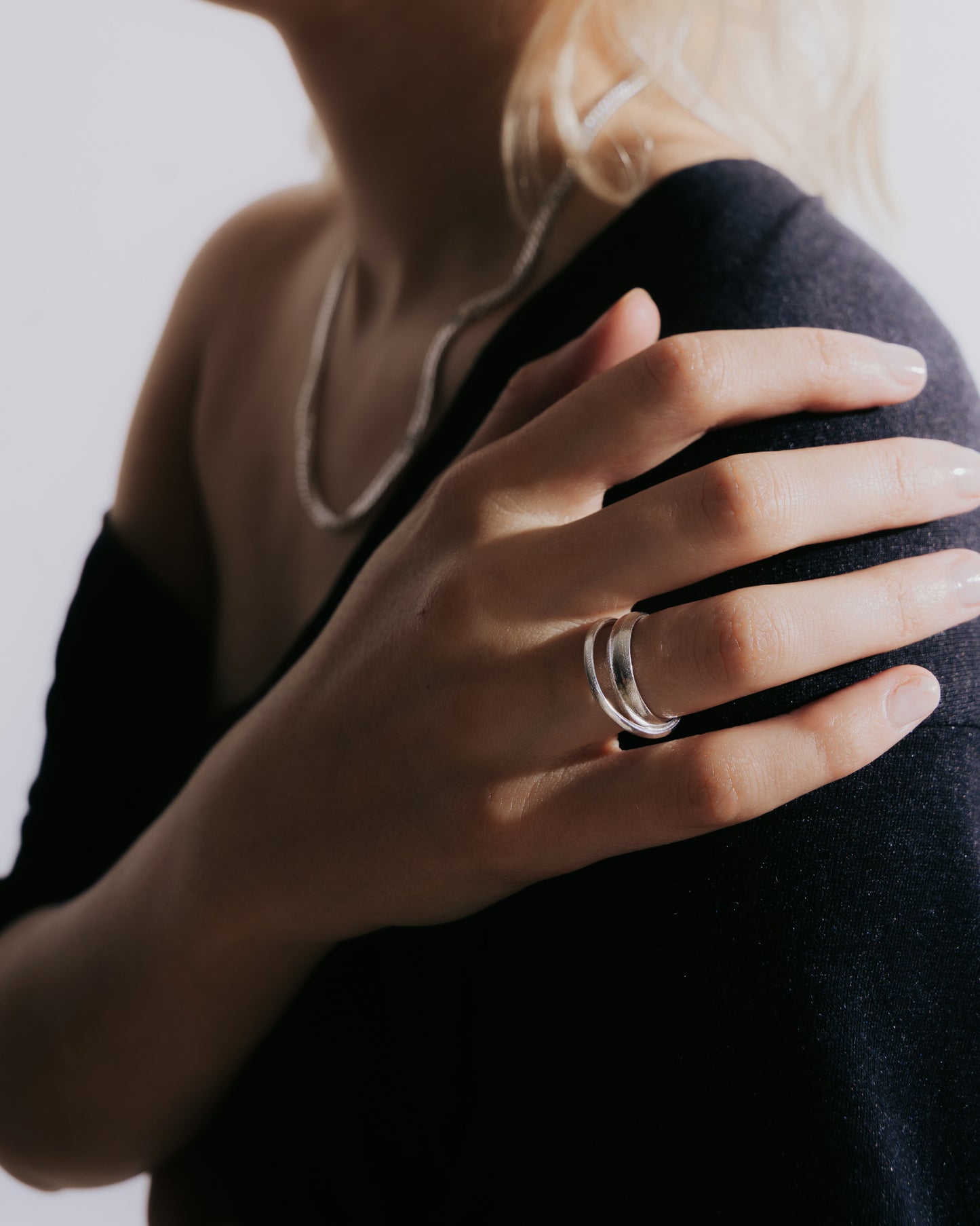 Zilveren Duo Ring Intuitive Heart