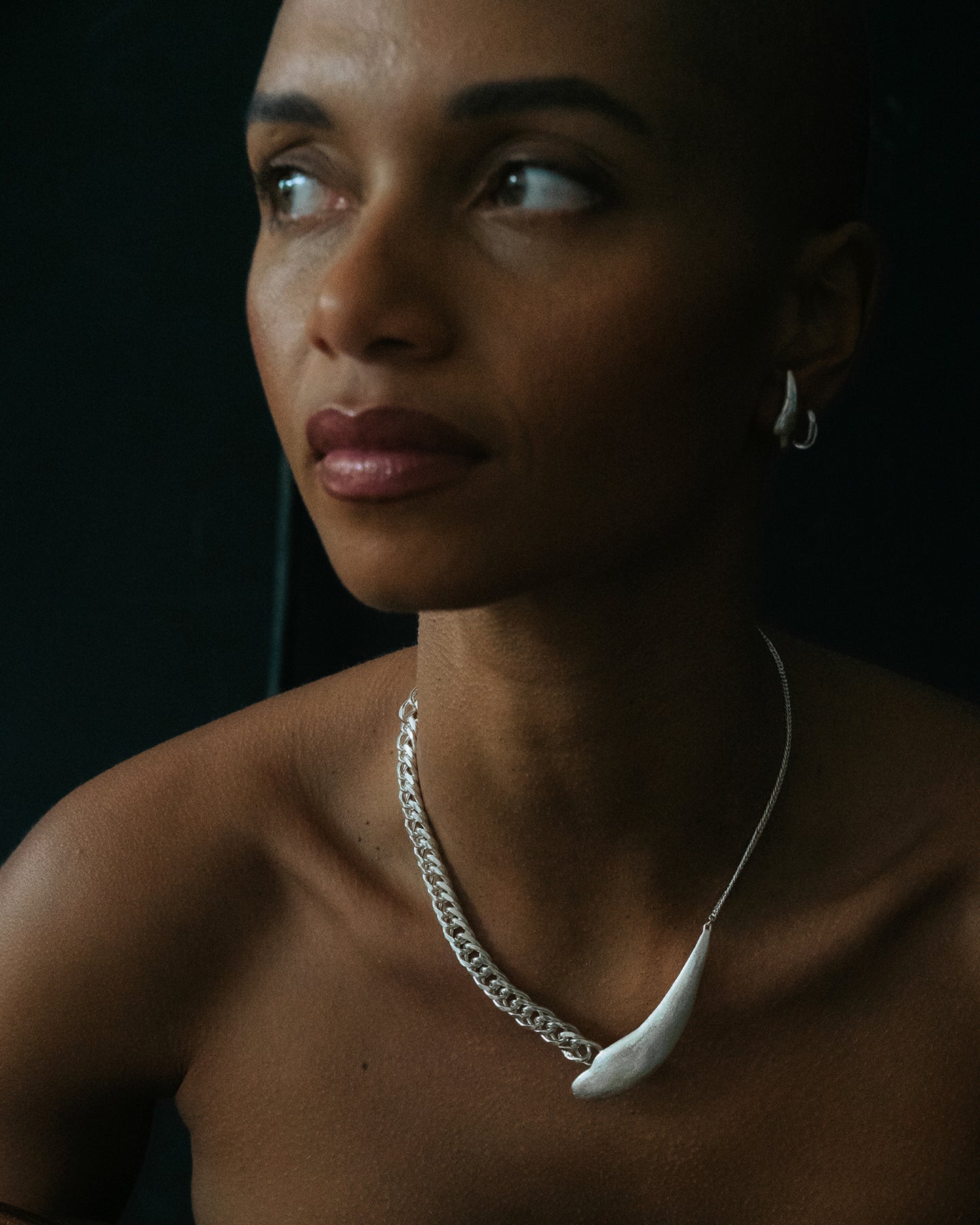 Zilveren Statement halsketting Intuitive Heart