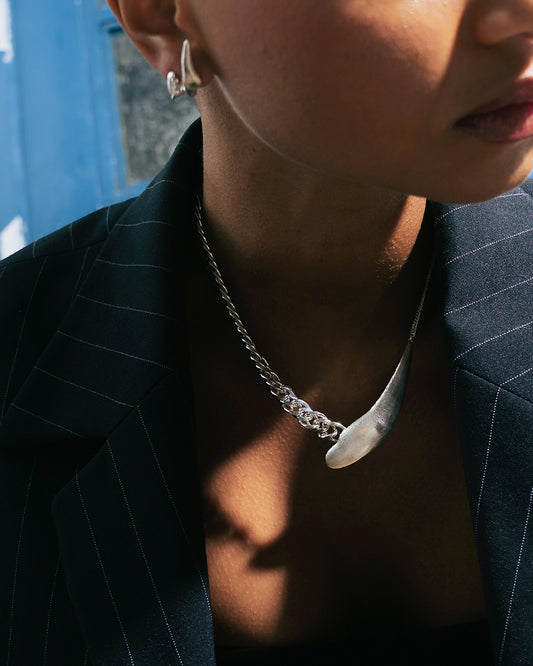 Zilveren Statement halsketting Intuitive Heart