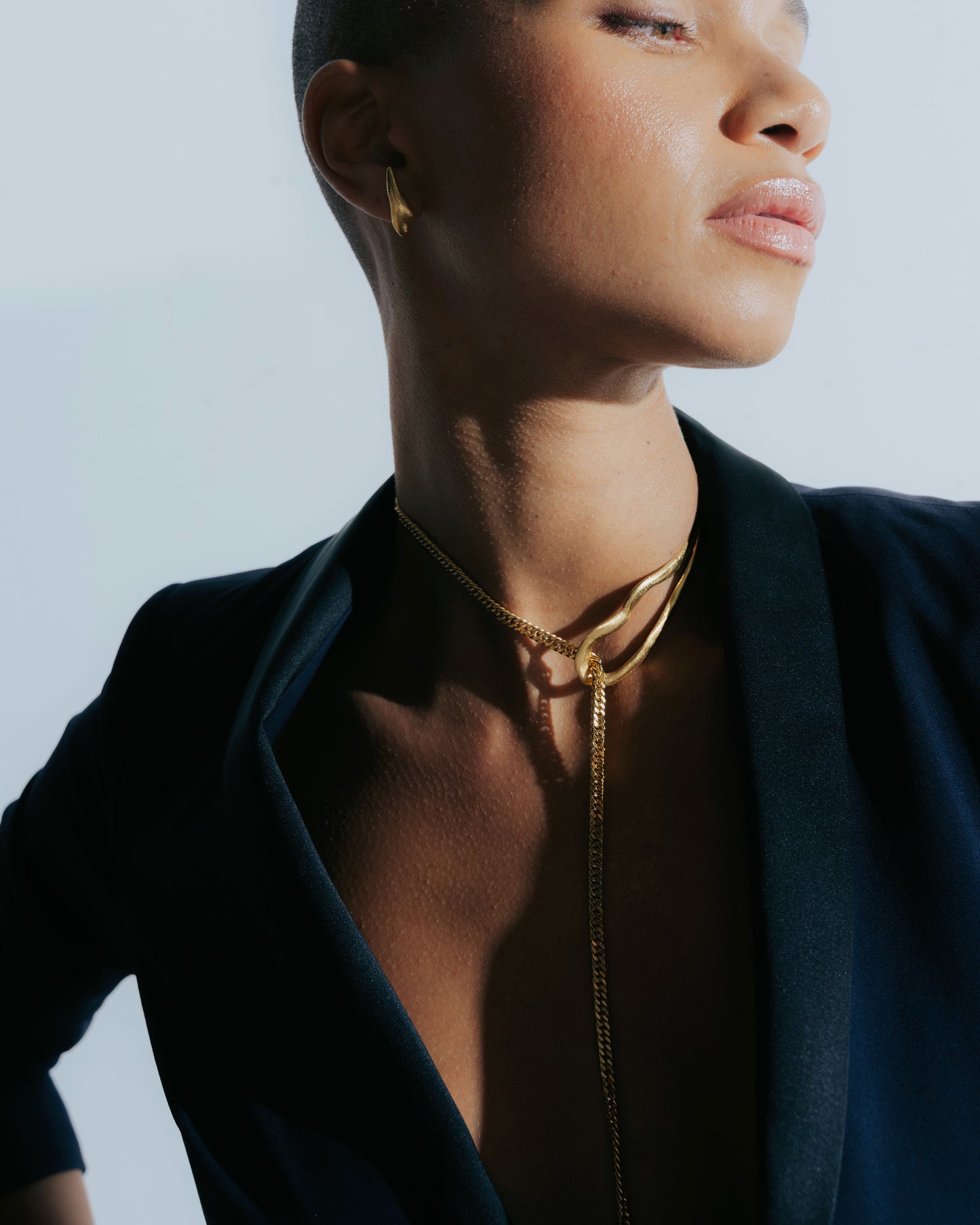 Vergulde stropdasketting Intuitive Heart