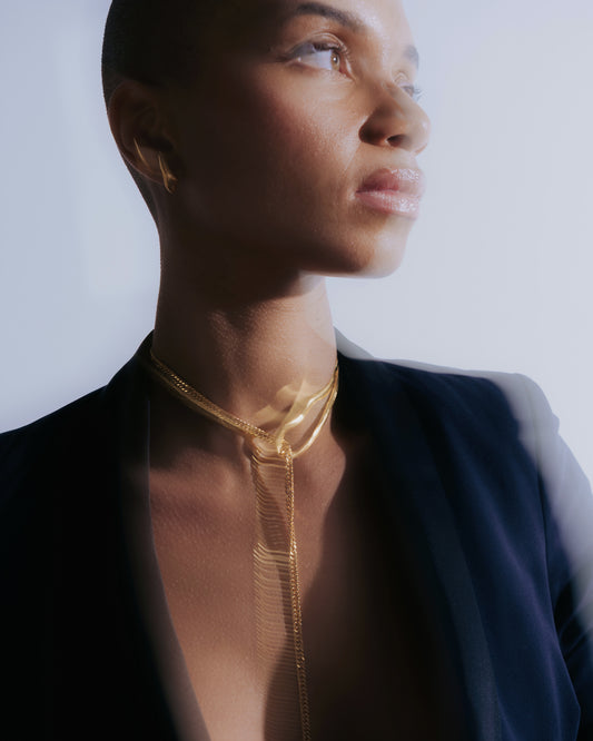 Vergulde stropdasketting Intuitive Heart