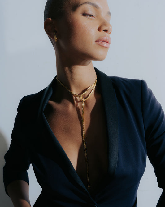 Vergulde stropdasketting Intuitive Heart