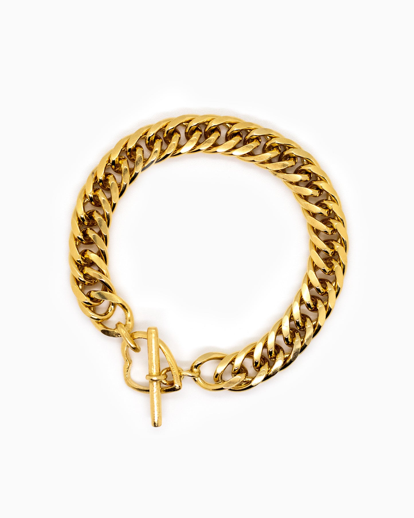 Vergulde T-slot Armband Intuitive Heart