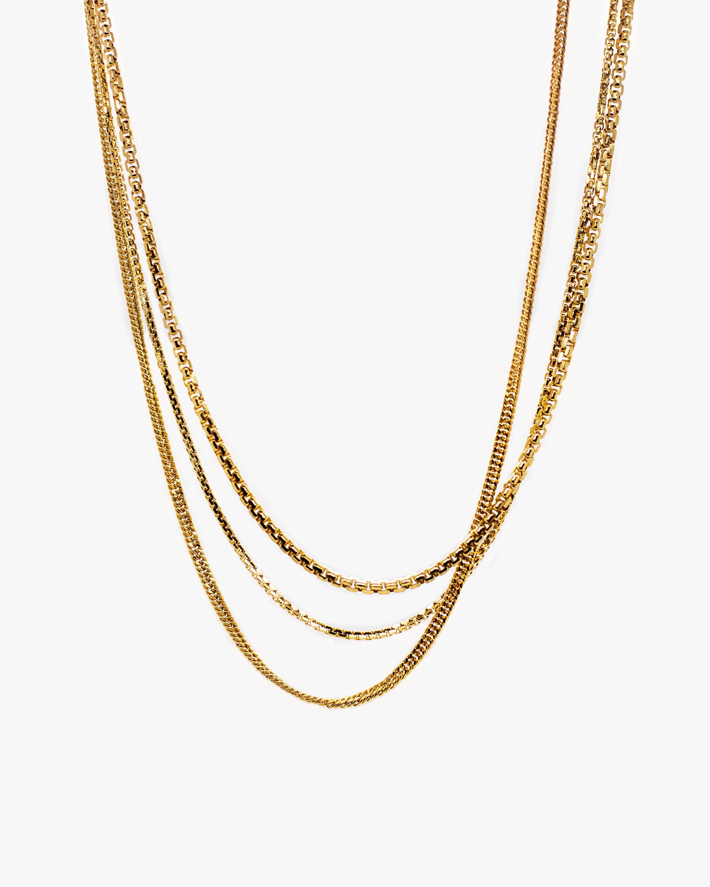 Vergulde trio halsketting Intuitive Heart