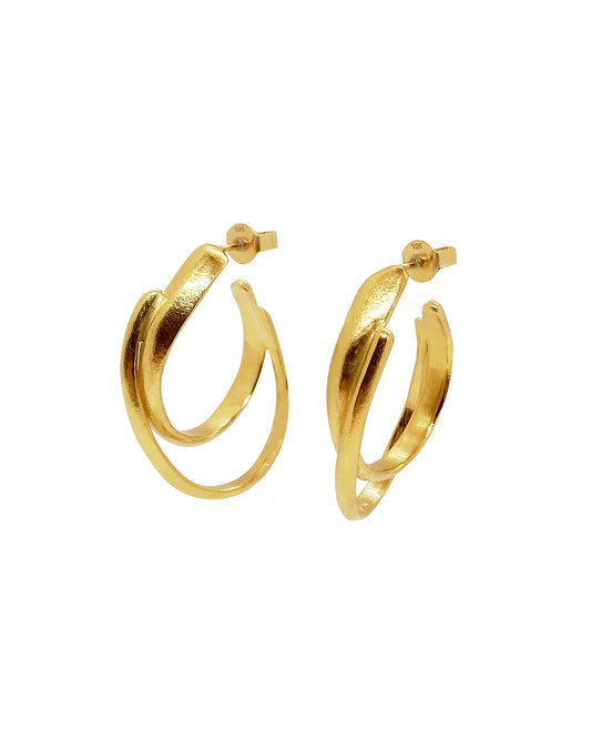 Vergulde Statement oorringen Intuitive Heart