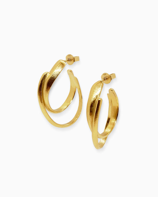 Vergulde Statement oorringen Intuitive Heart
