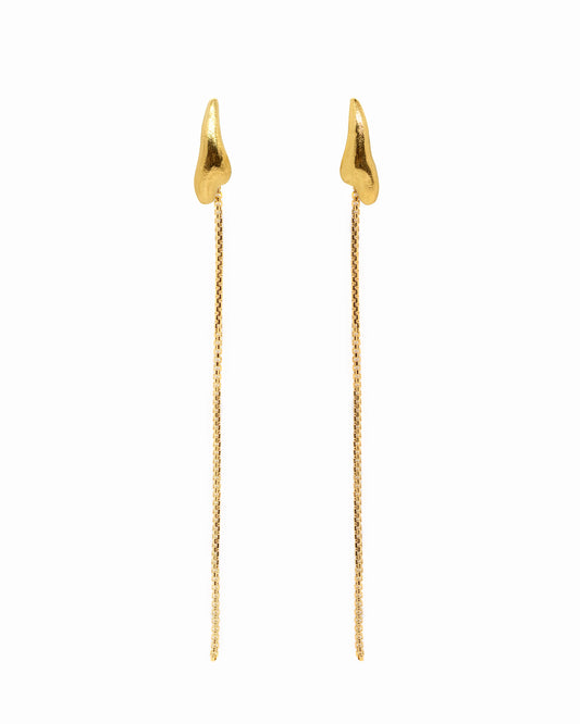 Vergulde oorstekertjes Intuitive Heart Day To Night