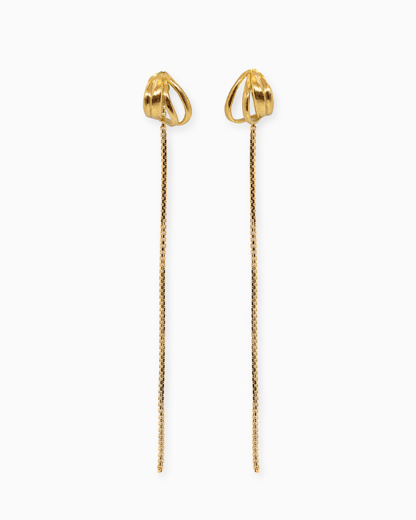 Fijne gelaagde vergulde oorringen Intuitive Heart Day To Night