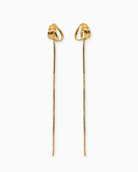 Fijne gelaagde vergulde oorringen Intuitive Heart Day To Night