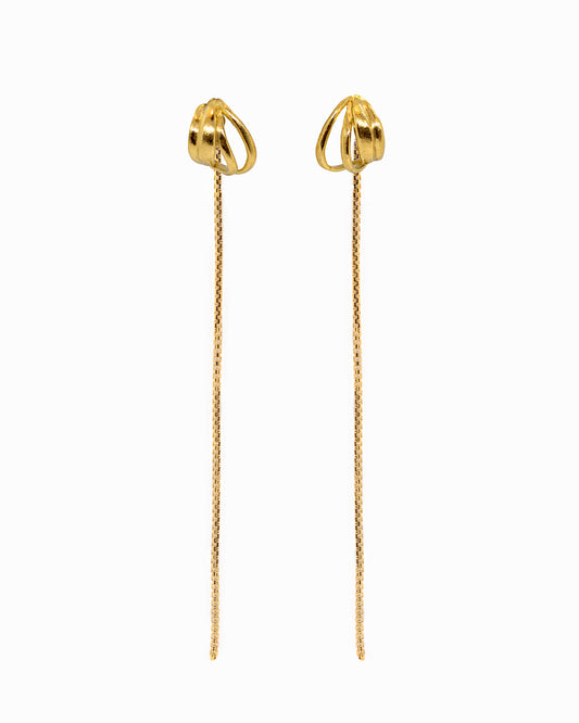 Fijne gelaagde vergulde oorringen Intuitive Heart Day To Night