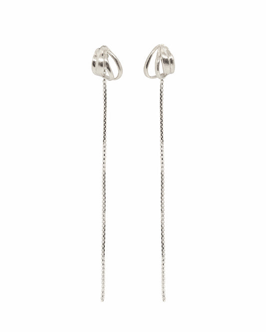 Fijne gelaagde Zilveren oorringen Intuitive Heart Day To Night