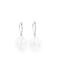Zilveren oorringen met Bergkristal Intuitive Heart