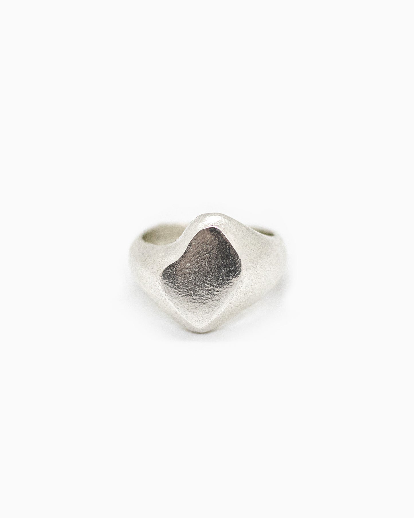 Zilveren Statement Zegelring Intuitive Heart