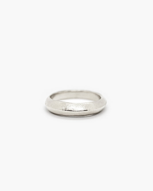 Zilveren Gebogen Ring Intuitive Heart
