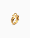 Vergulde Duo Ring Intuitive Heart