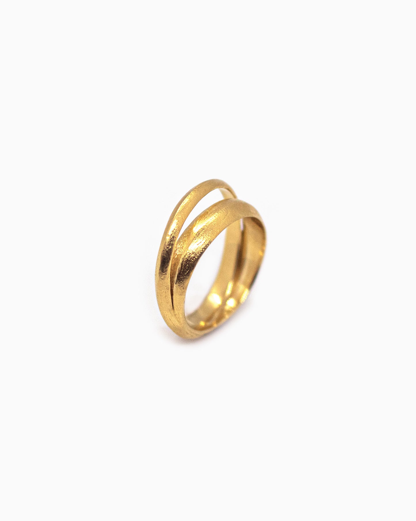 Vergulde Duo Ring Intuitive Heart