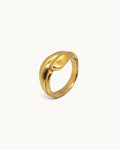 Vergulde Gebogen Statement ring Intuitive Heart