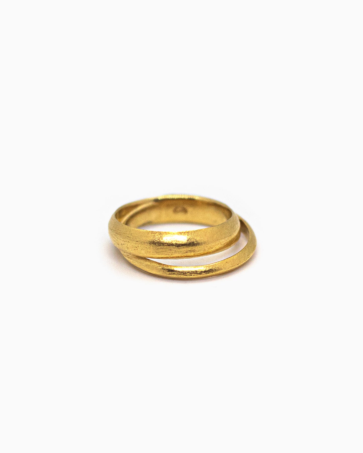 Vergulde Duo Ring Intuitive Heart