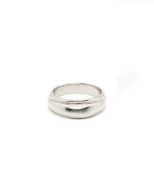 Zilveren Dubbel Gebogen Ring Intuitive Heart