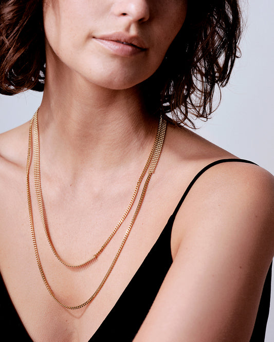Gold-plated duo necklace Kaviar