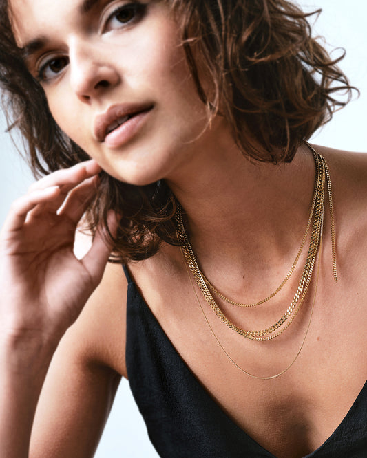 Statement halsketting Kaviar verguld