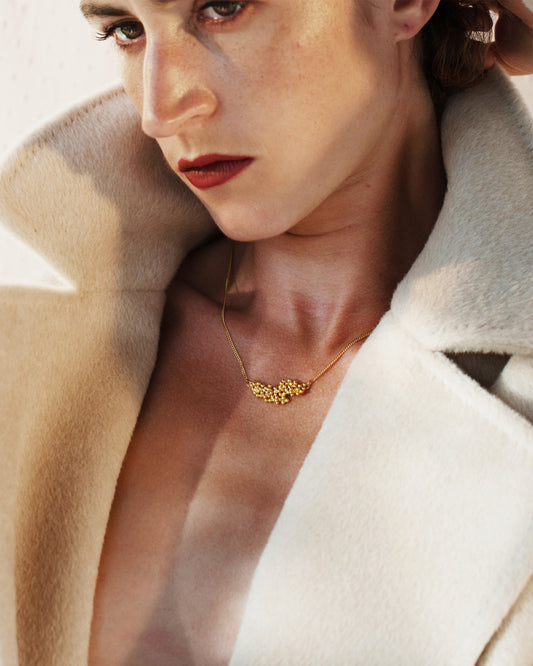 Gold-plated Kaviar necklace