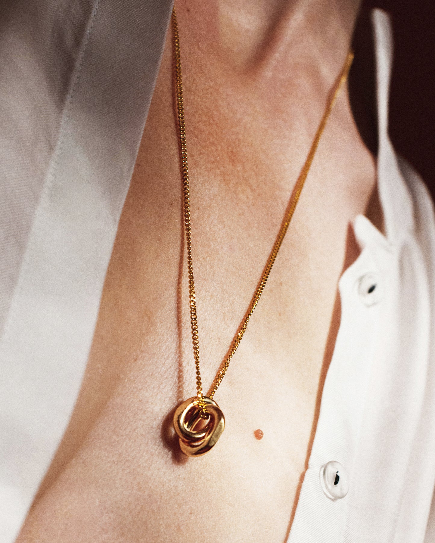 Gold-plated necklace large Bold