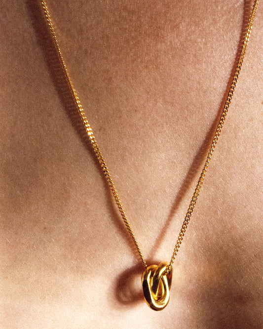 Gold-plated necklace large Bold