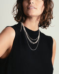Silver statement necklace Kaviar