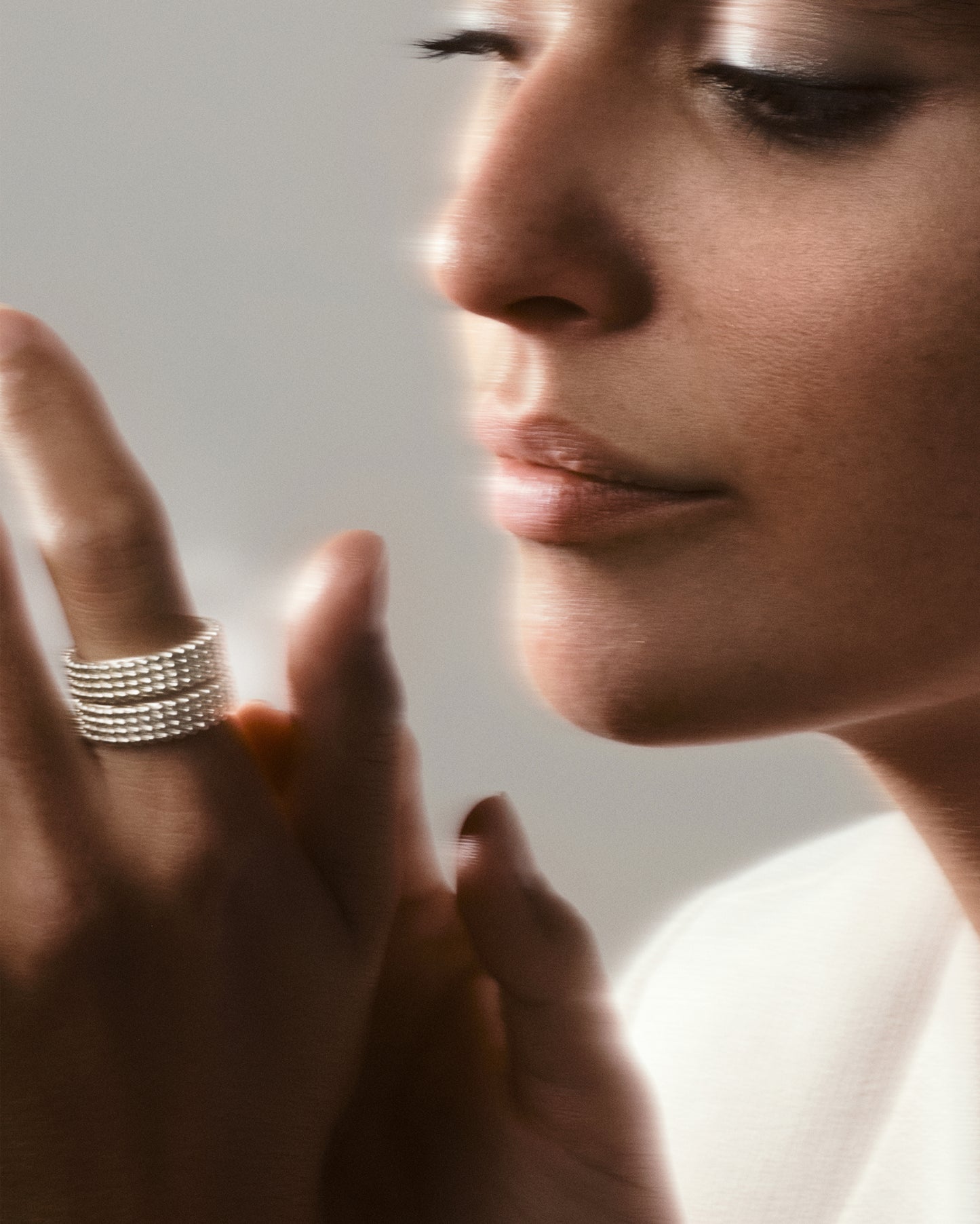 Zilveren Kaviar ring