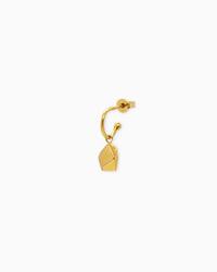 Gold-plated large rock earrings