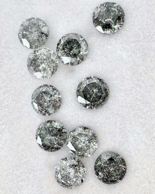 18K fairmined gouden duo Rock ring met Salt & Pepper diamant