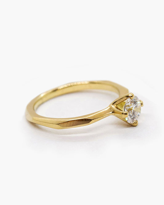18k Fairmined gouden Rock ring met 0,50ct diamant