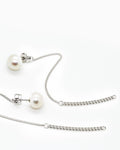 Zilveren mini parel oorhangers Summer Kaviar 