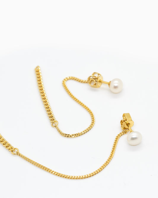 Mini pearl earrings Summer Kaviar Gold plated